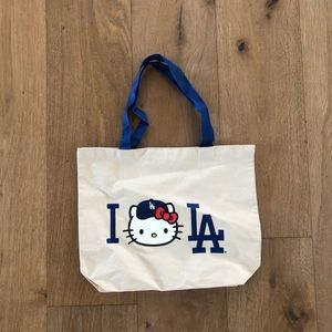 2018 Dodger and Hello Kitty natural cotton tote